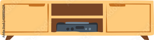 TV 테이블 벡터 일러스트