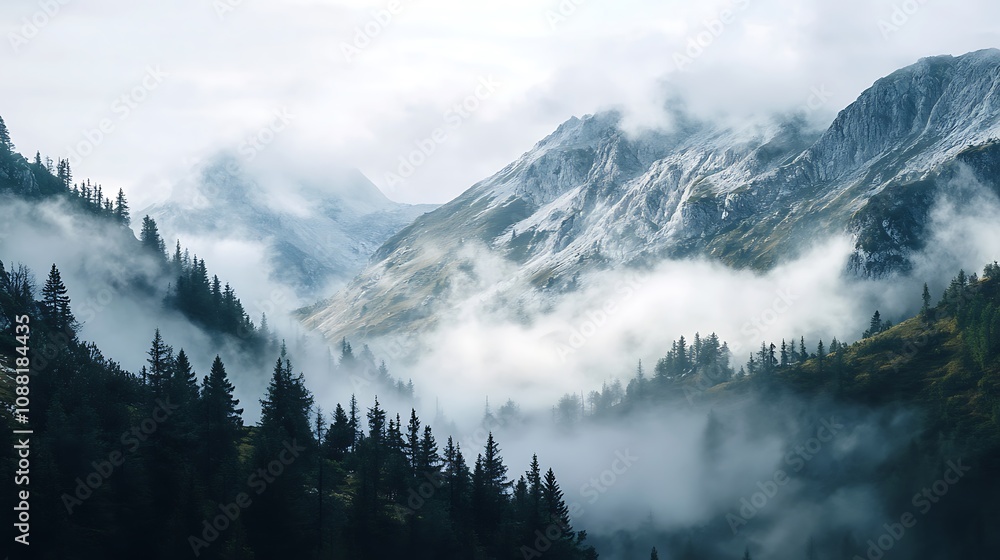 Misty Mountain Landscape Misty Mountain Landscape