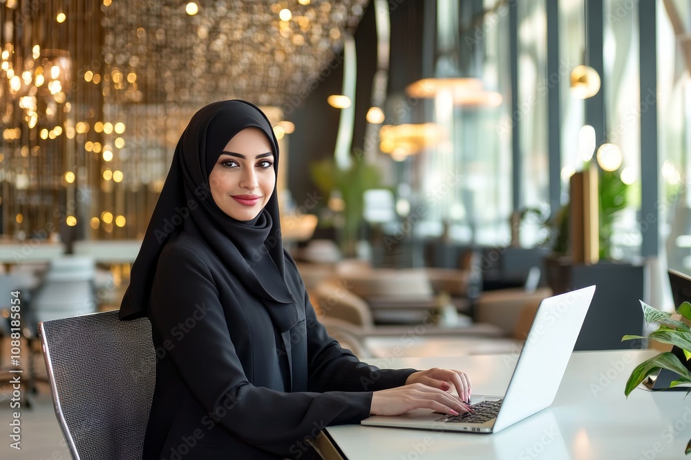 Confident Arabic Woman in Modern Business Suit Confident Arabic Woman in Modern Business Suit