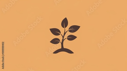 A clean and simple icon of seeds, designed to symbolize growth, nature, and the beginning of life. The image features stylized seeds in a minimalist form, perfect for representing gardening, agricultu photo