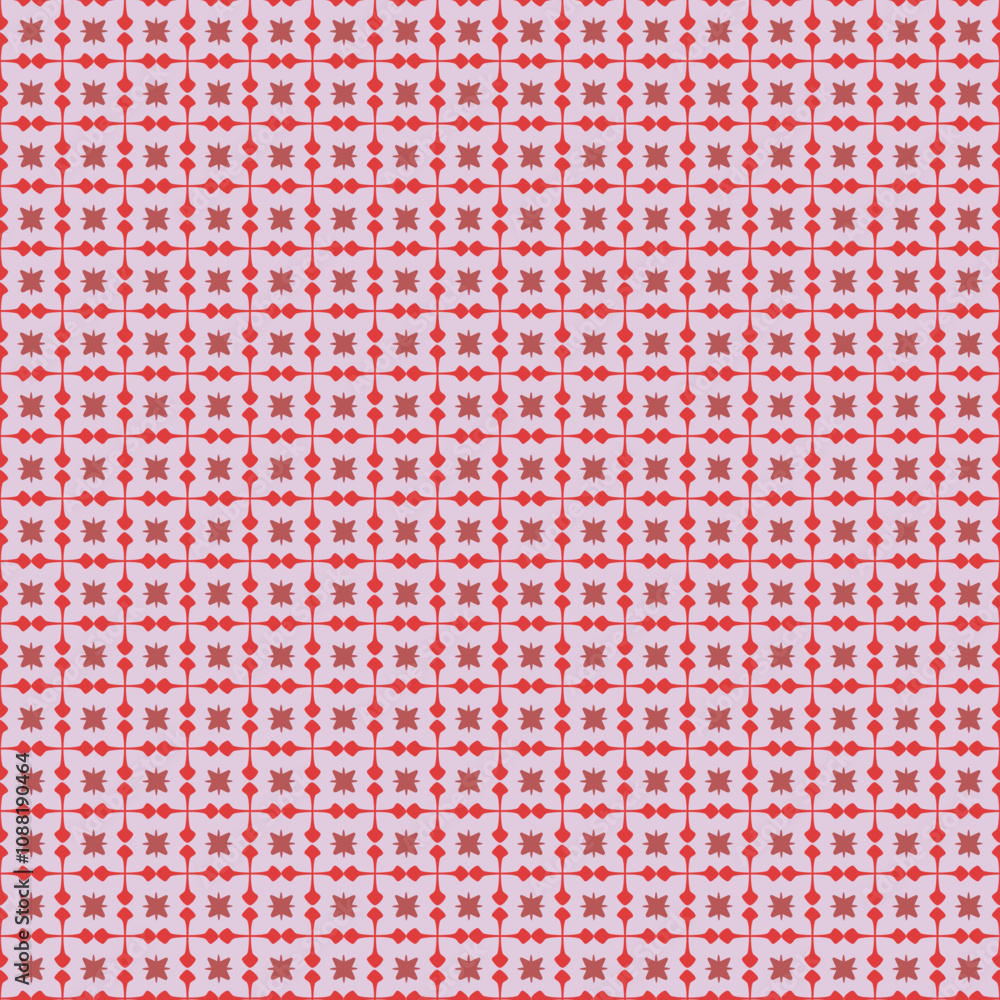 Minimalist Red Floral Pattern on Black Background Minimalist Red Floral Pattern on Black Background