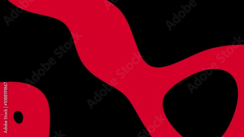 Red abstract shapes on black background suitable for digital art projects, modern design elements, artistic backgrounds, tech presentations.