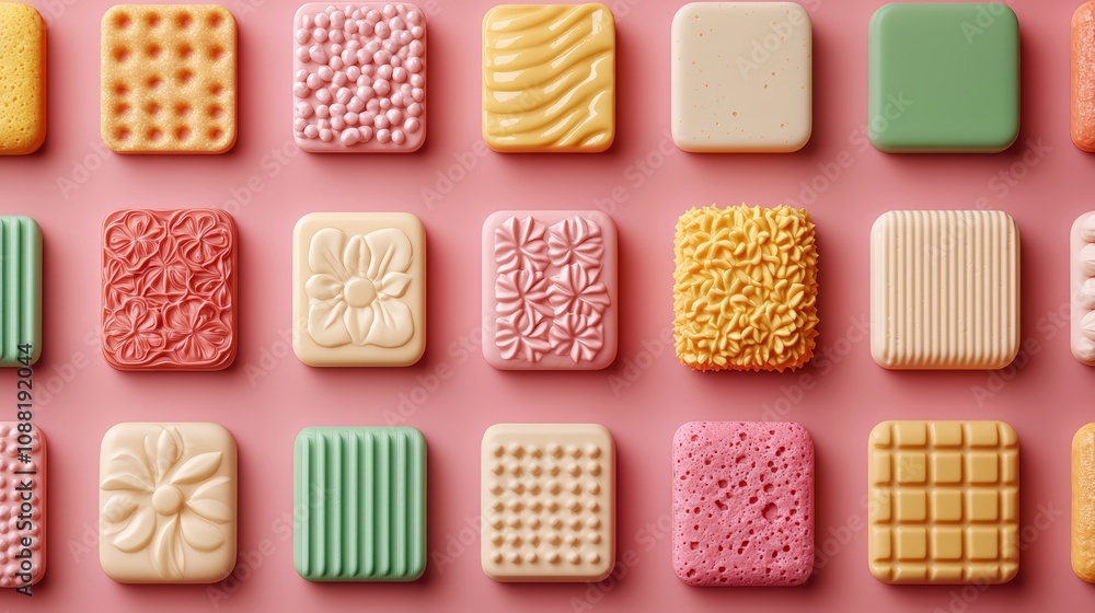 Sculpted Soap Bars with Floral Shapes and Pastel Colors Sculpted Soap Bars with Floral Shapes and Pastel Colors
