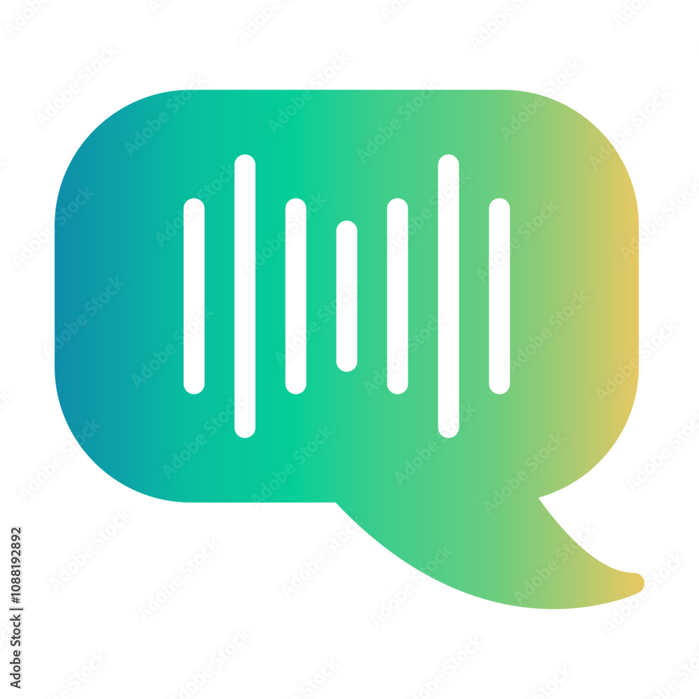 voice recognition Gradient icon voice recognition Gradient icon
