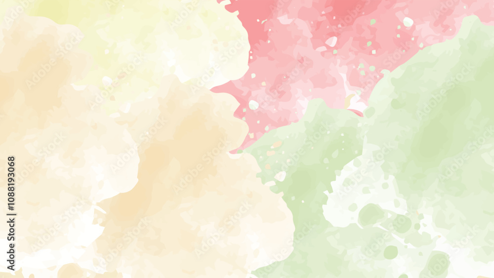 Obraz premium yellow green and red watercolor backrgound