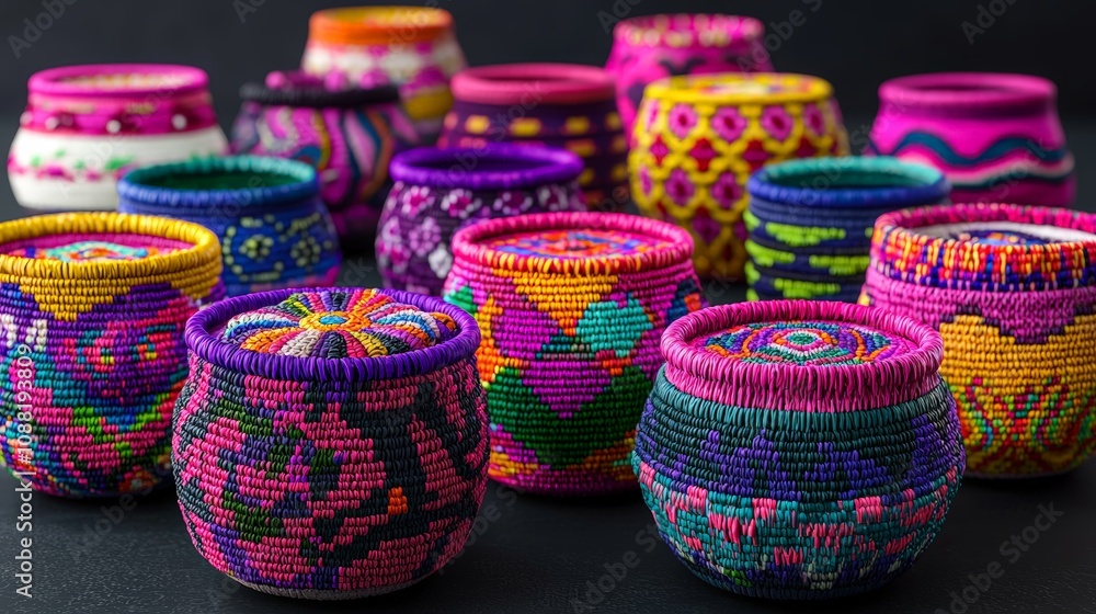 Intricately Patterned Woven Baskets Intricately Patterned Woven Baskets