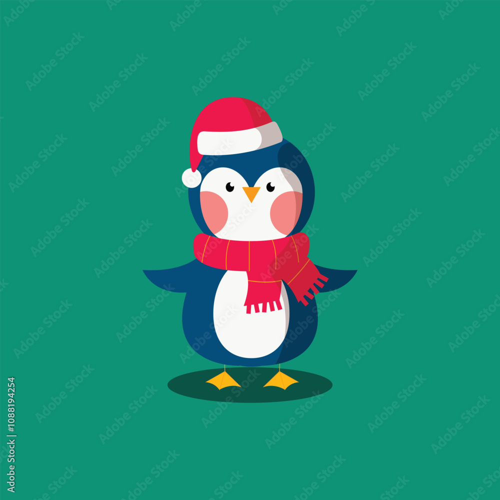Obraz premium Flat design Christmas character collection.