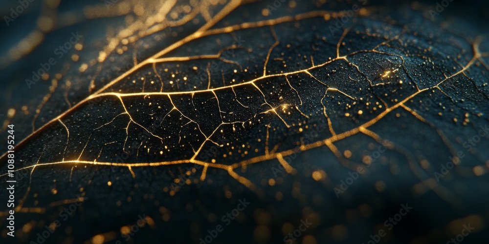 Golden Leaf Vein Macro Nature s Abstract Art Dark Gold Texture Golden Leaf Vein Macro Nature s Abstract Art Dark Gold Texture