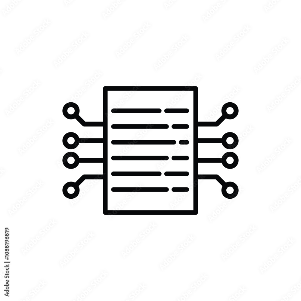 digital data technology icon vector design template digital data technology icon vector design template