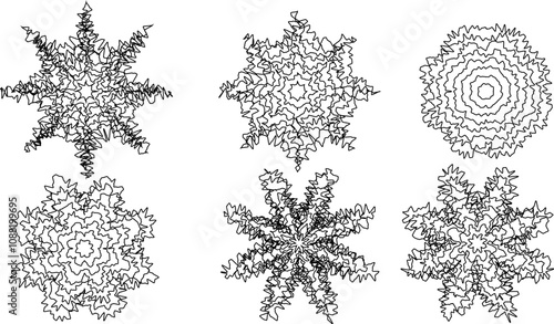 Radial abstract geometric shapes with distortion, deformation effect vector illustration.