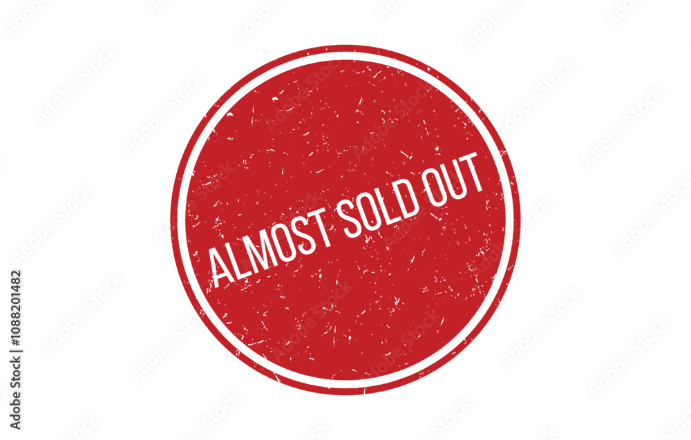 ALMOST SOLD OUT Rubber Stamp Seal Vector illustration isolated on white background ALMOST SOLD OUT Rubber Stamp Seal Vector illustration isolated on white background