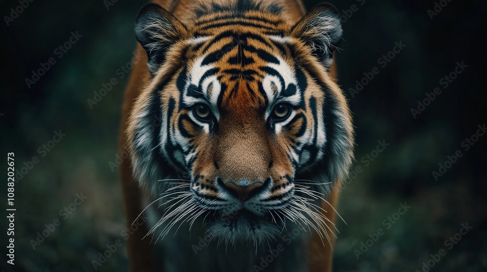 Fototapeta premium Endangered Tiger Raising Awareness for Conservation Efforts