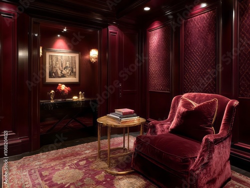 Luxurious Red Velvet Chair ...