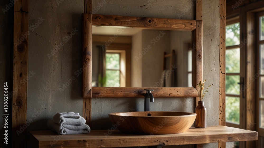 Rustic Wooden Bathroom Vanity