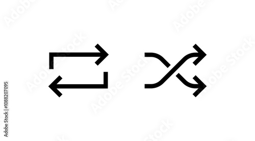 loop and shuffle icon symbol