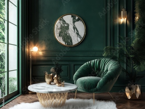 Luxurious Emerald Green Roo...
