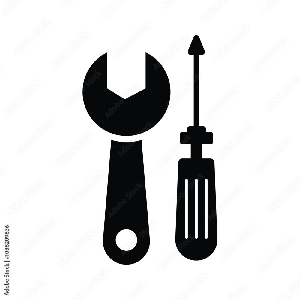 Tools icon logo design template isolated illustration Tools icon logo design template isolated illustration