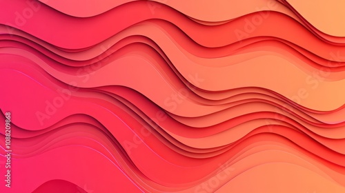 Abstract wavy design in vibrant red and orange hues.