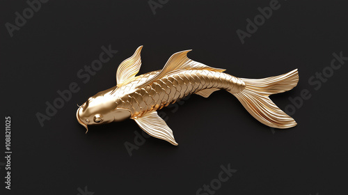Golden Koi Fish: A mesmeriz...