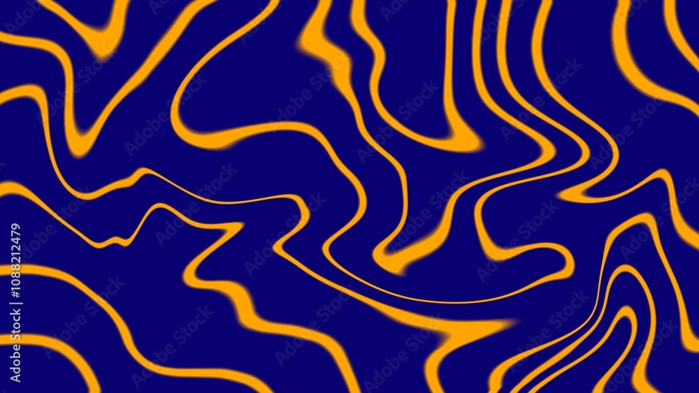 Dark blue abstract with yellow wavy flowing lines elements. Blue and yellow seamless pattern background Dark blue abstract with yellow wavy flowing lines elements. Blue and yellow seamless pattern background