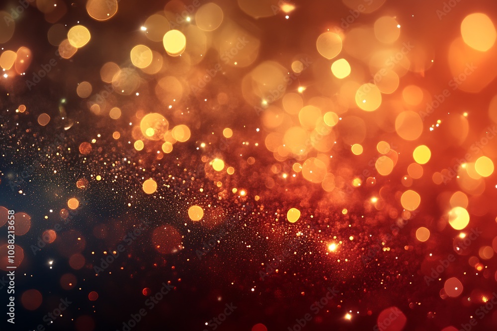 Vibrant Golden Bokeh Background With Sparkling Lights for Festive Celebrations and Luxurious Designs : Generative AI Vibrant Golden Bokeh Background With Sparkling Lights for Festive Celebrations and Luxurious Designs : Generative AI