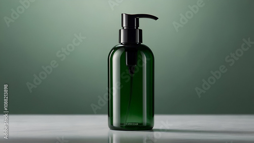 Kinko Green pump bottle for cosmetics This sleek Green plastic bottle with dispenser Container for cosmetics Ukraine,