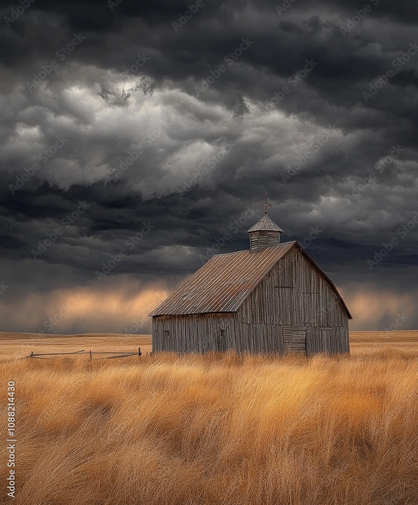A Majestic Barn Amidst a Stormy Sky: Capturing the Atmospheric Beauty of Rural Architecture in Nature's Embrace A Majestic Barn Amidst a Stormy Sky: Capturing the Atmospheric Beauty of Rural Architecture in Nature's Embrace