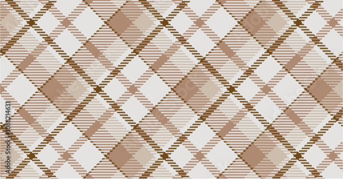 Vector checkered pattern. Tartan, textured seamless twill for flannel shirts, duvet covers, other autumn winter textile mills. Vector Format