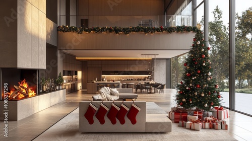 Modern Home Christmas Decor...