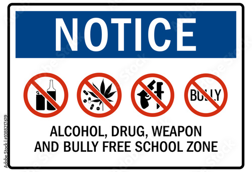 No weapon and drug in school