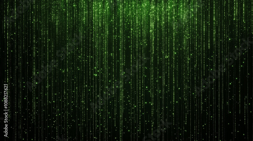 Digital Rain: Abstract Gree...