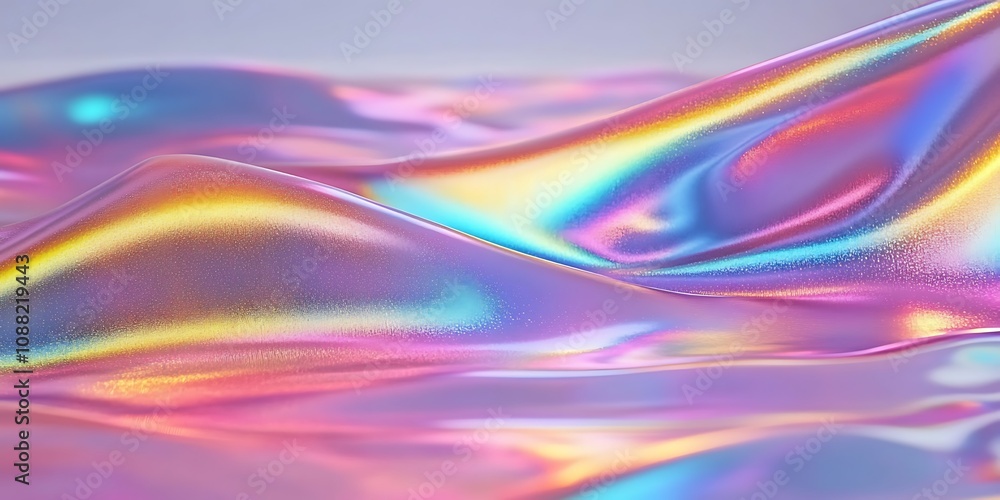 Fototapeta premium Abstract iridescent holographic texture.