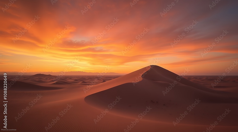 Desert Dunes at Sunset: Desert Dunes at Sunset: