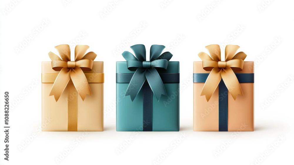 Colorful gift boxes arranged in a row with elegant ribbons and bows, perfect for holiday celebrations, birthdays, or special occasions showcasing joy and surprise. Colorful gift boxes arranged in a row with elegant ribbons and bows, perfect for holiday celebrations, birthdays, or special occasions showcasing joy and surprise.