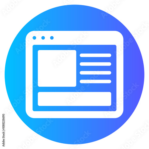 blogging gradient icon