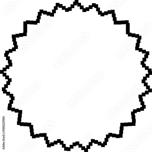 Star pixel icon. Geometric for design