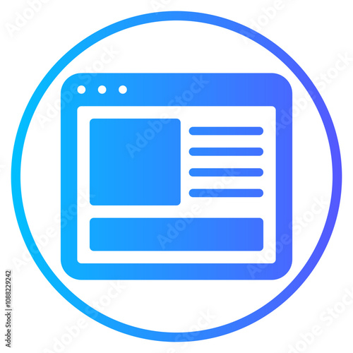 blogging gradient icon