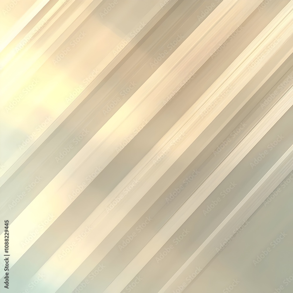 Fototapeta premium An abstract background featuring soft, diagonal lines in warm beige and light pastel hues, creating a serene and modern aesthetic that's perfect for various design projects.