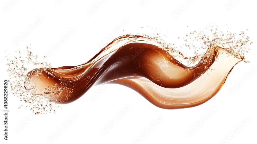 Chocolate Splash on White Background Chocolate Splash on White Background
