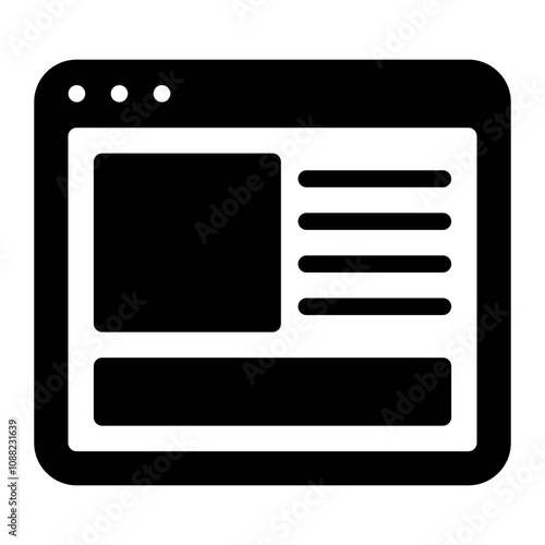 blogging glyph icon