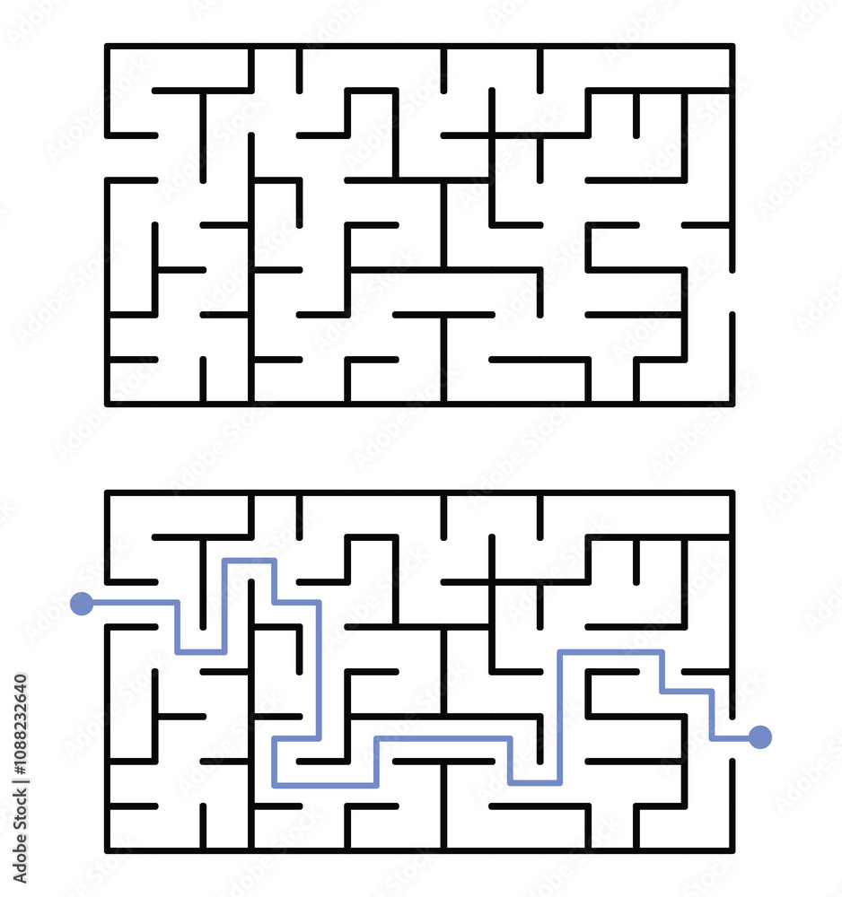 Easy Labyrinth Maze Worksheets for Young Learners Easy Labyrinth Maze Worksheets for Young Learners