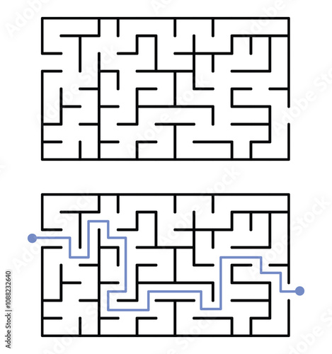 Easy Labyrinth Maze Worksheets for Young Learners