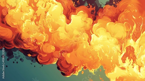 Animated Fire Flames Illustration