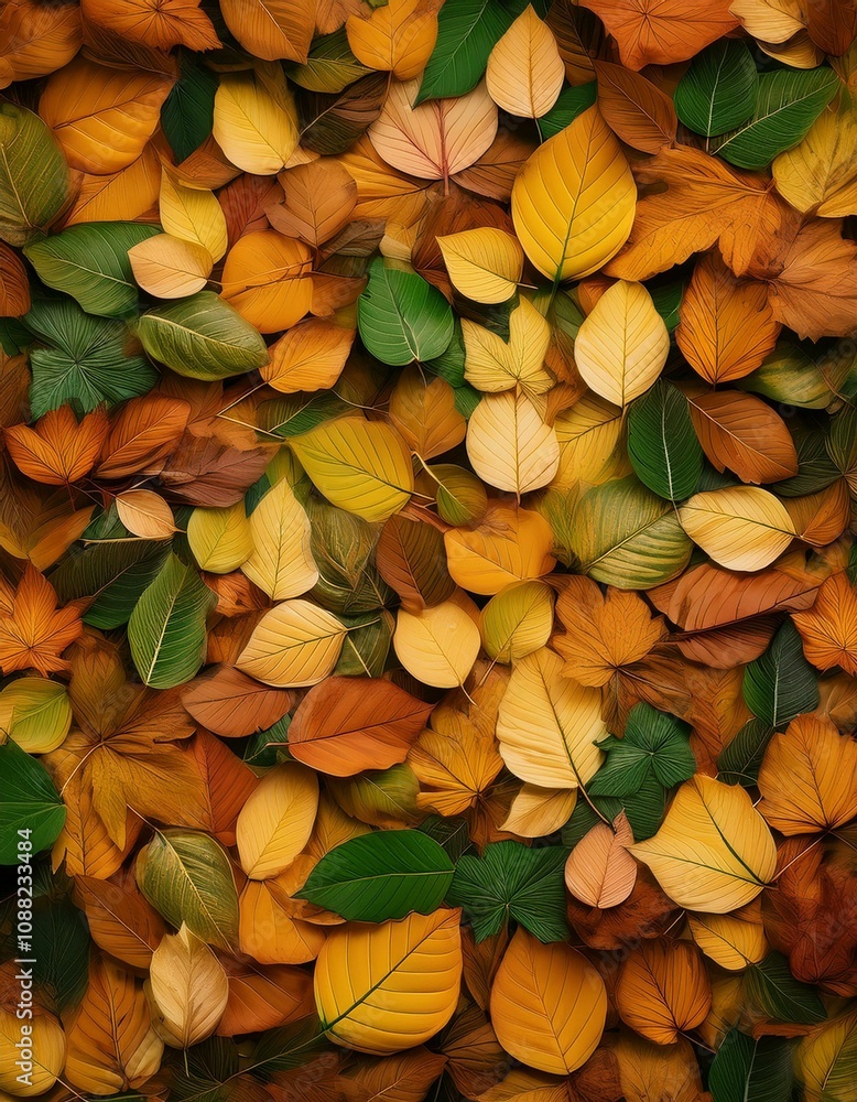 Autumn leaves in warm colors. A beautiful display of nature's artistry. Autumn leaves in warm colors. A beautiful display of nature's artistry.