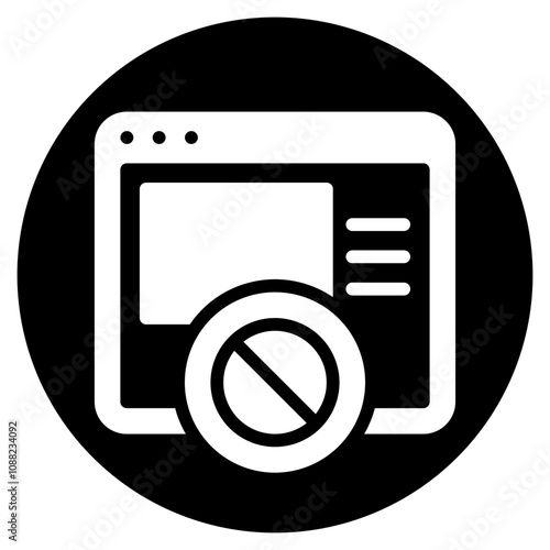 ad blocker glyph icon