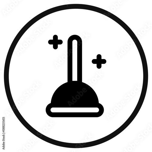Editable toilet plunger vector icon. Part of a big icon set family. Perfect for web and app interfaces, presentations, infographics, etc