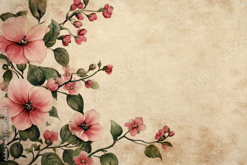 Beautiful fantasy vintage wallpaper botanica photo