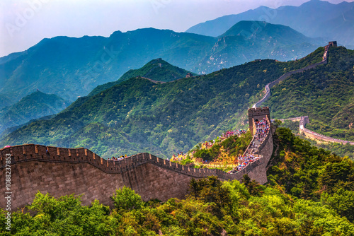 Photography Great Wall Section Badaling Summer Beijing China