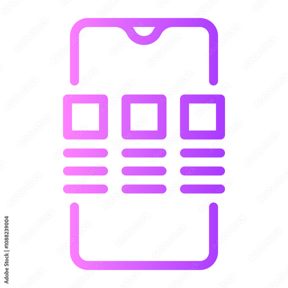 mobile gradient icon mobile gradient icon