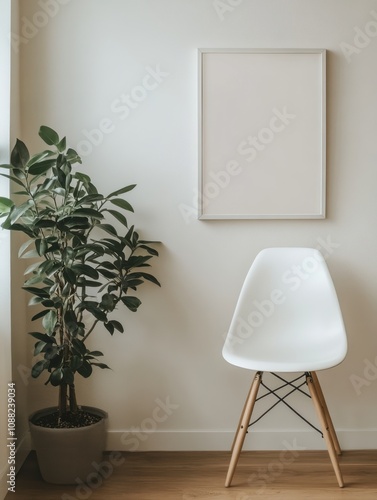 Minimalist room decor with ...